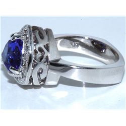 Tanzanite  3.34 ctw Diamond Ring 18KW