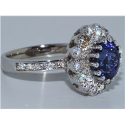 Tanzanite  4.31 ctw & Diamond Ring 18KW