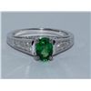 Image 1 : Tsavorite w/ Diamond Ring