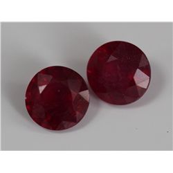 Pair of Round Ruby Loose Stones