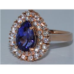 Tanzanite w/ Diamond Ring   Tanzanite 3.12ct