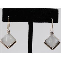 Sterling Silver .925 Vintage Moon Stone Earrings