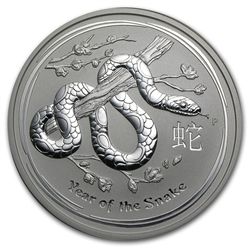 2013 5 oz Silver Australian Lunar Year of the Snake (SII)