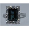 Image 1 : Indicolite  3.78 ctw & Diamond Ring 14KW