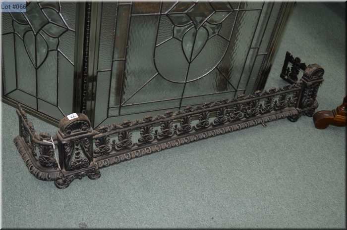 Vintage Cast Iron Decorative Fireplace Fender