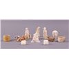 Image 1 : Collection of 9 Ivory Netsuke's, ivory earrings, and 2