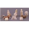 Image 3 : Collection of 9 Ivory Netsuke's, ivory earrings, and 2