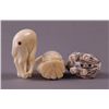 Image 6 : Collection of 9 Ivory Netsuke's, ivory earrings, and 2