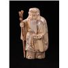 Image 1 : Exceptional Japanese immortal bone carving.  Signature