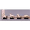 Image 3 : Seven playful horse miniatures, carved from bone.(Size: