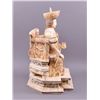 Image 2 : 20th Century, Chinese carved bone seated Empress with