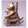 Image 4 : Antique bronze pig in a rocking chair. (Size: See last