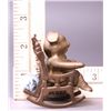 Image 6 : Antique bronze pig in a rocking chair. (Size: See last