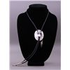 Image 2 : Zuni Native American Bola tie with silver and hat and