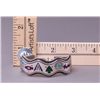 Image 5 : Native American sterling silver and multi color stone