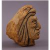Image 4 : Native American Stone Sculpture of a Warrior with an
