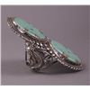 Image 2 : Rare Native American large Silver and Green Turquoise