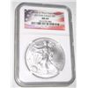 Image 1 : 2012-W *WEST POINT* CERTIFIED BY NGC MS-69 SILVER EAGLE SERIAL #3613730-086!! SILVER EAGLE CAME OUT 