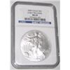 Image 1 : 2009 *EARLY RELEASES* CERTIFIED BY NGC MS-69 SILVER EAGLE SERIAL #3255623-393!!