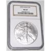 Image 1 : 2005 *MS-69* CERTIFIED BY NGC MS-69 SILVER EAGLE SERIAL #1952065-017!! SILVER EAGLE CAME OUT OF SAFE
