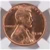 Image 2 : 1938 LINCOLN CENT, NGC MS-66 RED