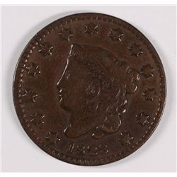 1828 LARGE CENT F/VF