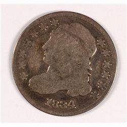1834 BUST DIME G/VG