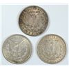 Image 2 : ( 3 ) MORGAN DOLLARS, 1878-S AU, 1878 REV OF 1879-AU, 1878 REV OF 1879-AU+