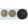 Image 1 : 1913-S TYPE -1 & 1917-S BUFFALO NICKELS, VG & 1853  ARROWS RAYS HALF DOLLAR, AG