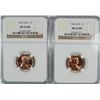 Image 1 : 1965 AND 1966 SMS LINCOLN CENTS, BOTH NGC MS-67 RED