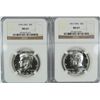 Image 1 : 1966 AND 1967 SMS KENNEDY HALF DOLLAR, BOTH NGC MS-67