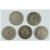 Image 2 : COLLECTOR LOT: ( 5 ) 1868 SHIELD NICKELS, GOOD!