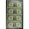 Image 1 : 2009 4 PC UNCUT SHEET OF $1 FEDERAL RESERVE NOTES