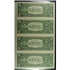 Image 2 : 2009 4 PC UNCUT SHEET OF $1 FEDERAL RESERVE NOTES