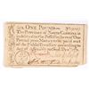 Image 1 : 1771 ONE POUND PROVINCE OF NORTH CAROLINA