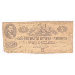 1862 $2 CONFEDERATE STATES OF AMERICA (T-42)