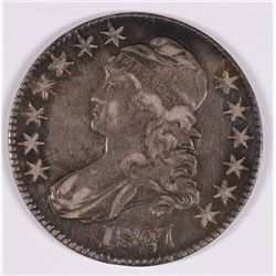 1827 BUST HALF DOLLAR, AU, SUPERB!