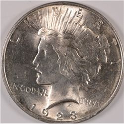 1923 PEACE SILVER DOLLAR, MS-62