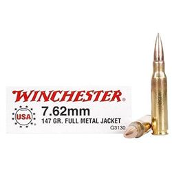 Winchester Ammo Q3130 308 Winchester/7.62 NATO FMJ 147G
