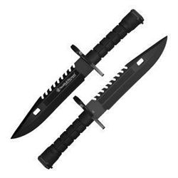 Special Ops M9 Bayonet, Black Handle & Blade, Nylon She