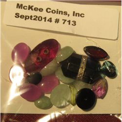 713. 31.80 Carat of both Genuine and Synthetic Stones removed from old Jewelry.