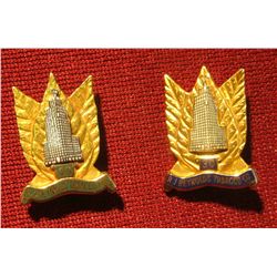 810. (2) Reynolds Tobacco Co. service pins, one for 20 years, one for 30 years, both marked 1/10 10K