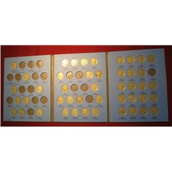 821. Partial set of Buffalo Nickels in a blue Whitman tri-fold album, 45 coins present