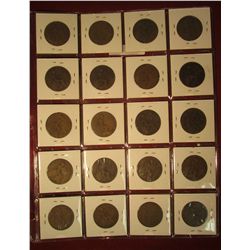826. (20) Great Britain George V Large Pennies, dates range from 1912 to 1936
