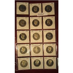 827. (15) Proof Half Dollars pulled from bank rolls while searching for silver coins – dates range f