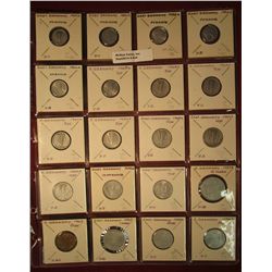830. (20) coins from East Germany, different dates & denominations from old dealer stock
