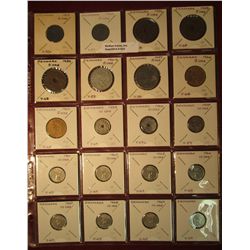 833. (20) coins from Denmark, different dates & denominations from old dealer stock