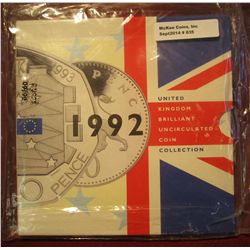 835. 1992 United Kingdom Brilliant Uncirculated Coinage Set in original packaging