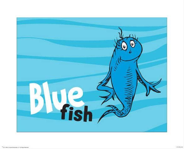 4 Dr Seuss Prints 1 Fish 2 Fish Red Fish Blue Fish 4 Dr Seuss Prints 1 Fish 2 Fish Red Fish Blue Fish