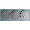 Image 1 : 3 Barber Silver Quarters